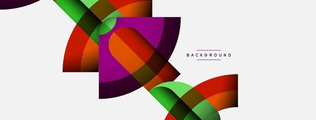 Trendy shapes, color minimal design composition, lines and shadows for wallpaper banner background or landing page
