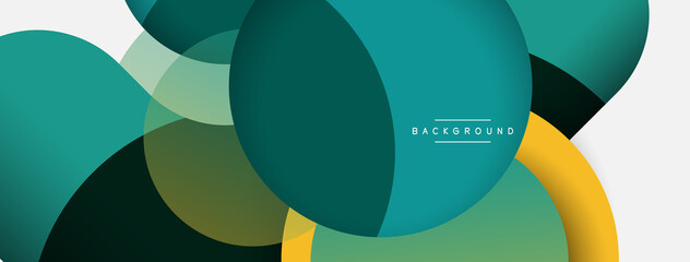 Circle and round shapes abstract background. Vector illustration for wallpaper banner background or landing page