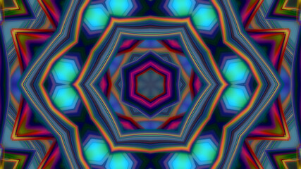 Abstract multicolored textural symmetrical background kaleidoscope.