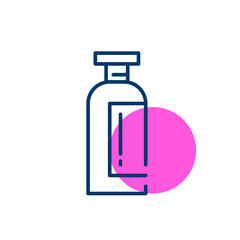 Body lotion or shampoo. Pixel perfect, editable stroke icon