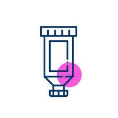 Hand cream tube. Pixel perfect, editable stroke icon