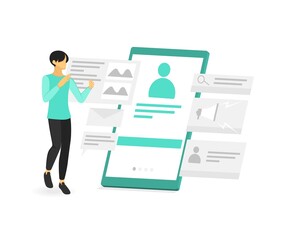 Presenting flat style smartphone app