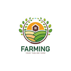 Agriculture template logo design with modern concept for business, service, company and your product names or for all your ideas