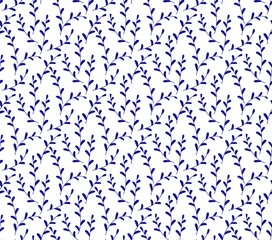 Cute floral pattern blue and white