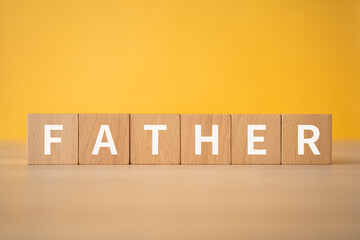 父親のイメージ｜「FATHER」と書かれた積み木