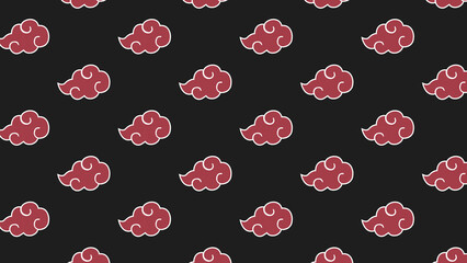 Red Cloud Pattern Background. Design Perfect For Clothing, Textile, Pillow, Fabric, Print and more