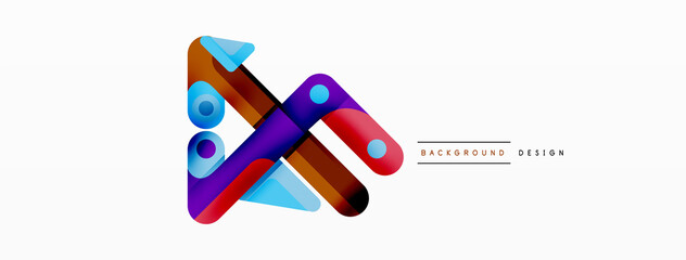 Colorful dynamic stripe composition. Lines geometric creative abstract background for wallpaper, banner or landing