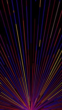 Abstract Light Burst Lines Vertical Background Loop