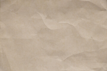 Light beige crumpled paper as background, beige