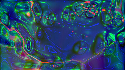 Abstract luminous multicolored liquid background.