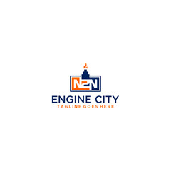 N2N initial city enginering logo design