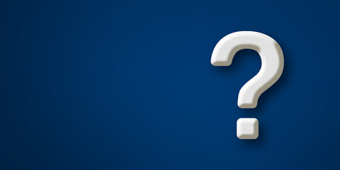 青い背景にクエスチョンマーク