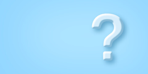 青い背景にクエスチョンマーク