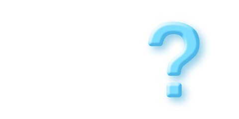 白い背景に青のクエスチョンマーク