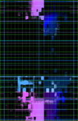 Abstract glitch art background image.