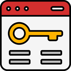 keyword outline color icon