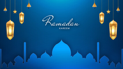 Clean eid mubarak mosque banner design;