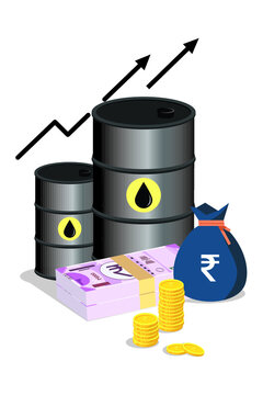 Petrol, Diesel price rises concept illustration, oil price hike in India