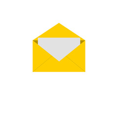 icon of an envelope with letter.   Illustration envelope letter in a flat
