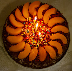 Birthday cake on the table