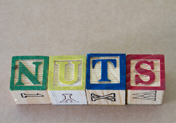 The term nuts displayed visually