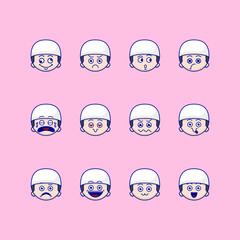 cute muslim boy emoticon