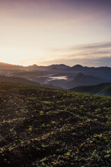 sunrise over the mountains