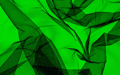 Green fabric material as an abstract background.