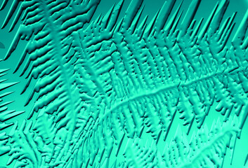 Red patterns from frost on glass as a background.