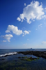 fine clouds and island