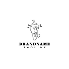 chili logo cartoon icon design template black vector illustration