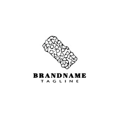 granola bar logo icon cartoon design template vector illustration