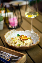 mushroom risotto with white wine