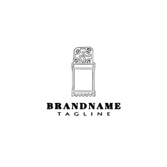 granola bar logo icon cartoon design template vector illustration