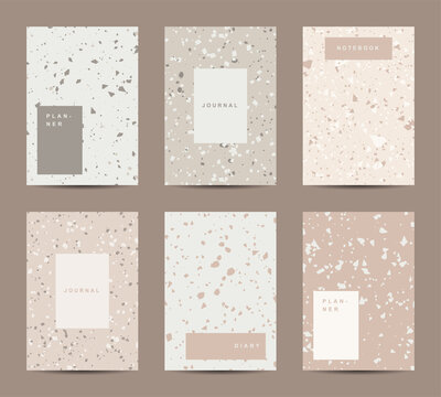Terrazzo abstract cover page templates