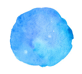 Blue watercolor spot for logo or lettering