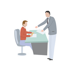 someone who is successful in the job interview process and has signed a contract of cooperation