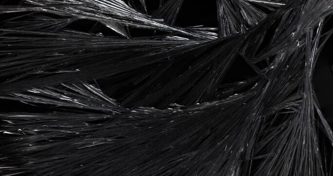 Ice freezing effect on black background.