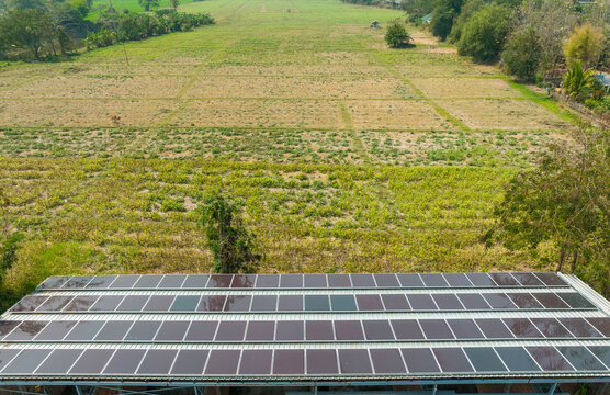 Thin Film Solar Cells Or Amorphous Silicon Solar Cells On A Roof .