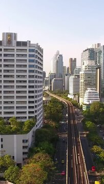 Skyscrapers aerial view