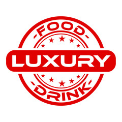 Luxury food and drink, label  sign for premium food products. Stamp on white background
