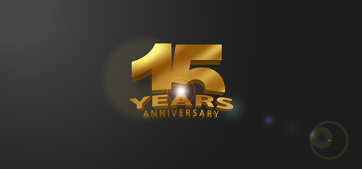 15 years anniversary celebration vector icon, logo. Template design element