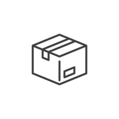 Cardboard box line icon