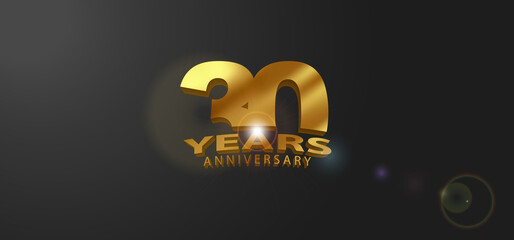 30 years anniversary celebration vector icon, logo. Template design element