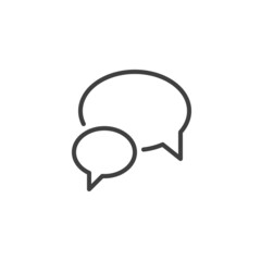 Speech bubble line icon