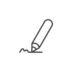 Pencil, write line icon