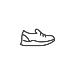 Shoe, sneaker line icon