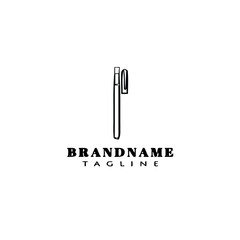 brush logo cartoon icon design template black isolated vector illustration