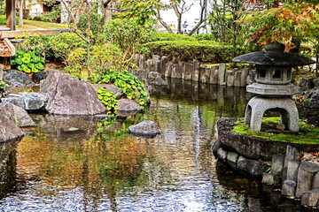 Fototapeta na wymiar Decorative Japanese style garden