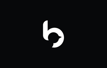 Letter B Bird Modern and unique initials logo design